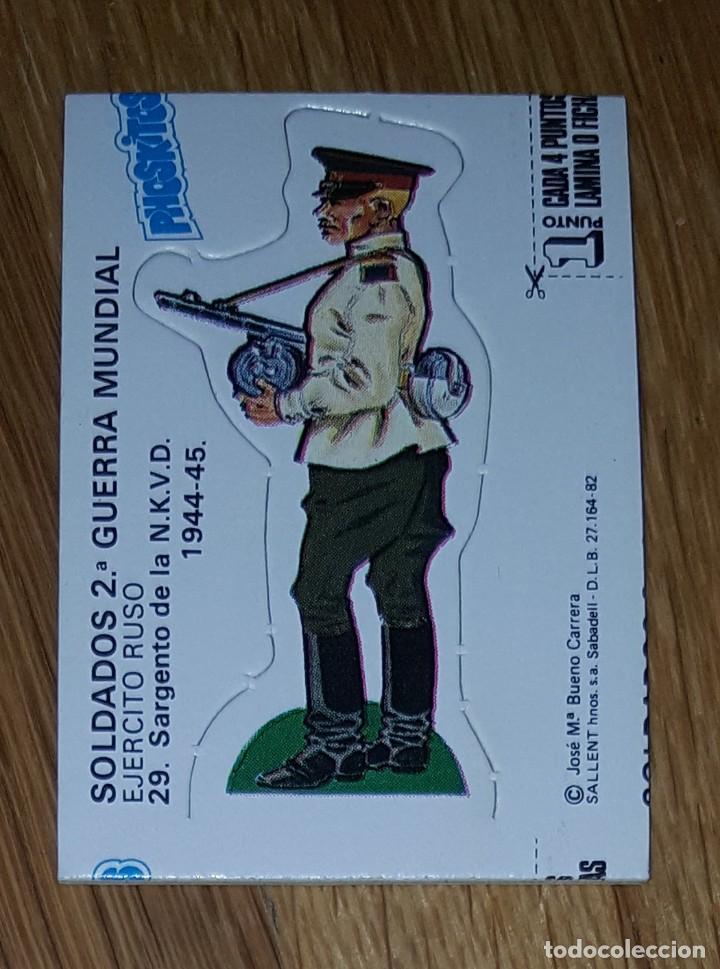 Coleccionismo Cromos antiguos: TROQUELADO NUEVO PHOSKITOS SOLDADOS 2a GUERRA MUNDIAL EJERCITO RUSO SARGENTO N.K.V.D 29