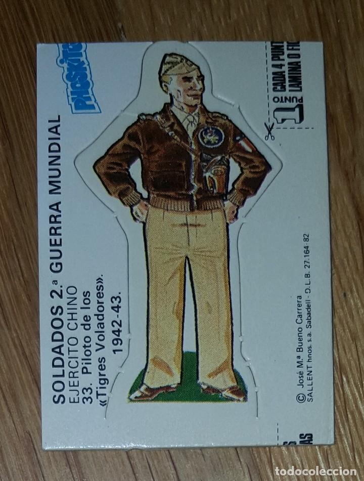Coleccionismo Cromos antiguos: TROQUELADO NUEVO PHOSKITOS SOLDADOS 2a GUERRA MUNDIAL EJERCITO CHINO PILOTO TIGRES VOLADORES 33