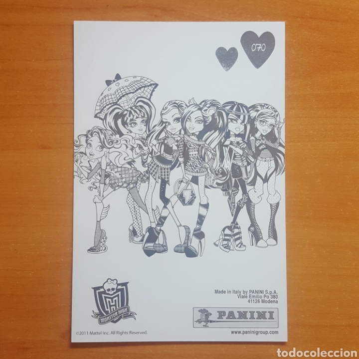 Coleccionismo cromos antiguos: CROMO / POSTAL - N&deg; 070 - MONSTER HIGH - A&Ntilde;O 2011 - PANINI - Foto 2