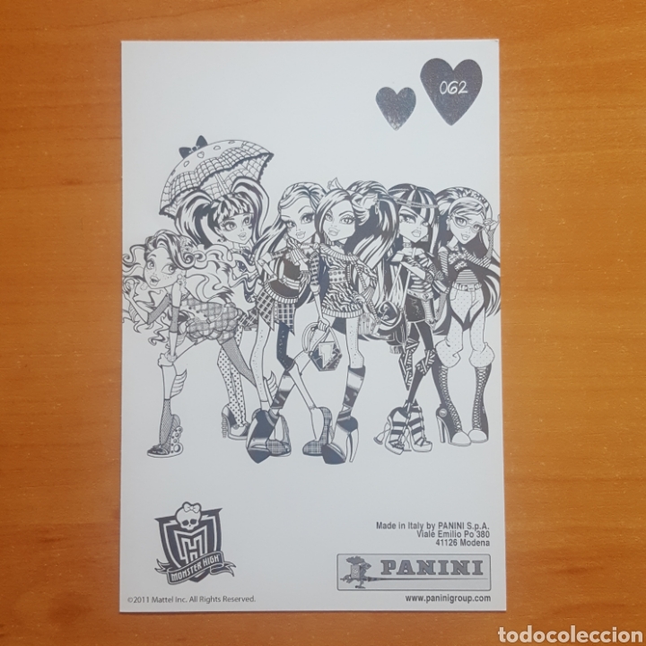 Coleccionismo cromos antiguos: CROMO / POSTAL - N&deg; 062 - MONSTER HIGH - A&Ntilde;O 2011 - PANINI - Foto 2