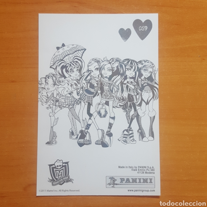 Coleccionismo cromos antiguos: CROMO / POSTAL - N&deg; 059 - MONSTER HIGH - A&Ntilde;O 2011 - PANINI - Foto 2