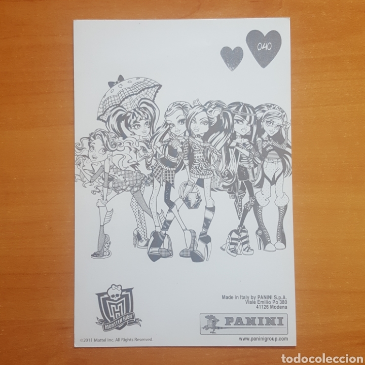 Coleccionismo cromos antiguos: CROMO / POSTAL - N&deg; 040 - MONSTER HIGH - A&Ntilde;O 2011 - PANINI - Foto 2