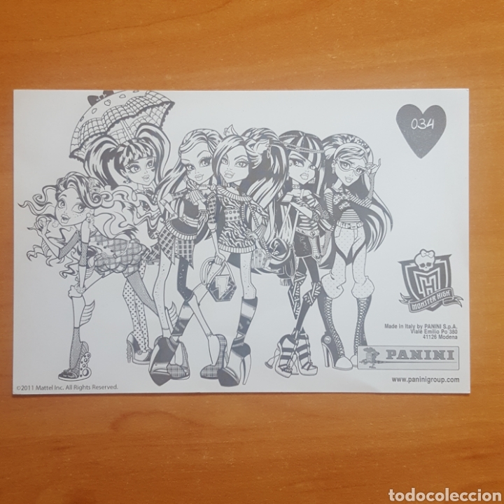 Coleccionismo cromos antiguos: CROMO / POSTAL - N&deg; 034 - MONSTER HIGH - A&Ntilde;O 2011 - PANINI - Foto 2