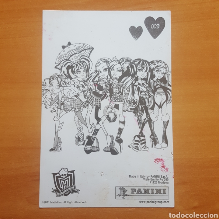 Coleccionismo cromos antiguos: CROMO / POSTAL - N&deg; 009 - MONSTER HIGH - A&Ntilde;O 2011 - PANINI - Foto 2