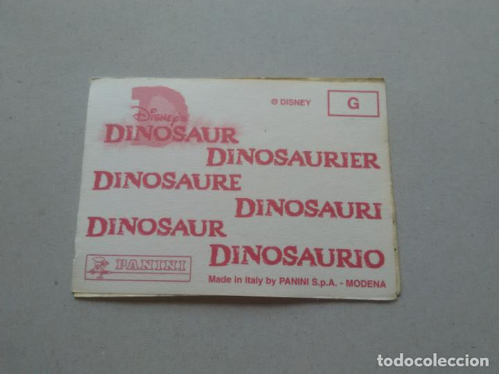 Coleccionismo cromos antiguos: LETRA G CROMO DINOSAURIO DE PANINI DISNEY - Foto 2