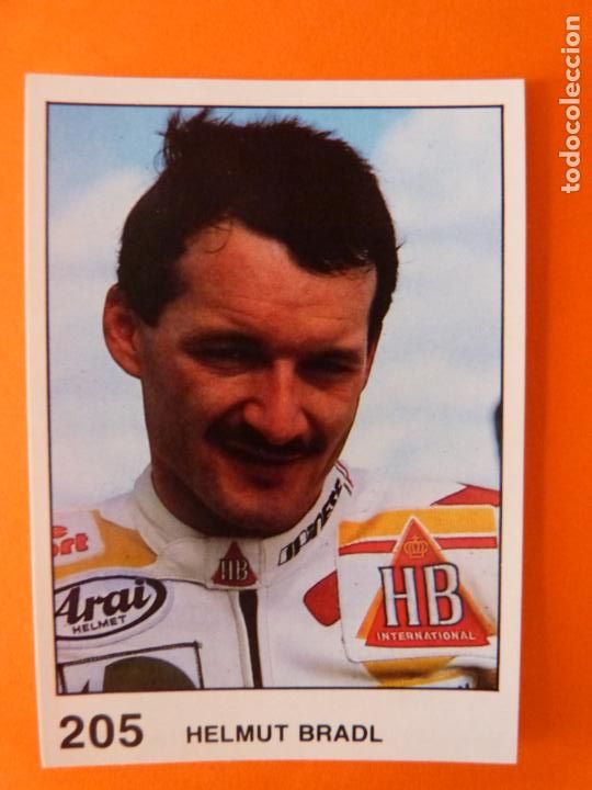 Coleccionismo Cromos antiguos: CROMO DE MOTOS HELMUT BRADL SIN PEGAR N&ordm; 205 A&Ntilde;O 1990 DEL &Aacute;LBUM SOLO MOTO DE PANINI