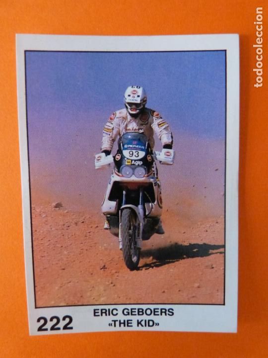 Coleccionismo Cromos antiguos: CROMO DE MOTOS ERIC GEBOERS SIN PEGAR N&ordm; 222 A&Ntilde;O 1990 DEL &Aacute;LBUM SOLO MOTO DE PANINI