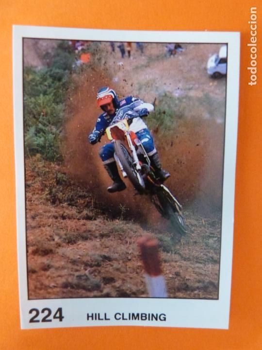 Coleccionismo Cromos antiguos: CROMO DE MOTOS HILL CLIMBING SIN PEGAR N&ordm; 224 A&Ntilde;O 1990 DEL &Aacute;LBUM SOLO MOTO DE PANINI