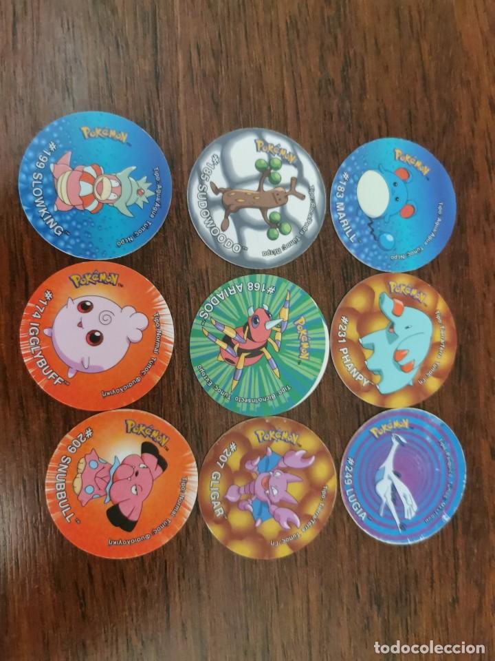 Coleccionismo cromos antiguos: Lote de 9 tazos 3 Pok&eacute;mon - Foto 1