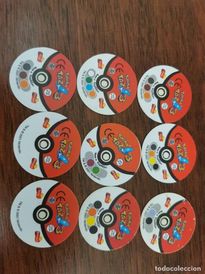 Coleccionismo cromos antiguos: Lote de 9 tazos 3 Pok&eacute;mon - Foto 2