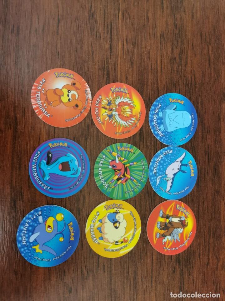 Coleccionismo cromos antiguos: Lote de 9 tazos 3 Pok&eacute;mon - Foto 1