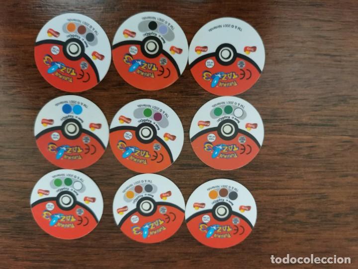 Coleccionismo cromos antiguos: Lote de 9 tazos 3 Pok&eacute;mon - Foto 2