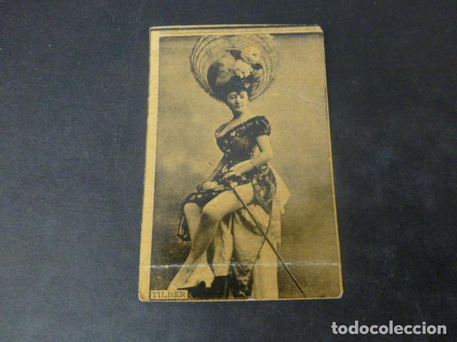 Collectable Antique Stickers: ACTRIZ TILBER CROMO ENVUELTA CAJA DE CERILLAS SIGLO XIX