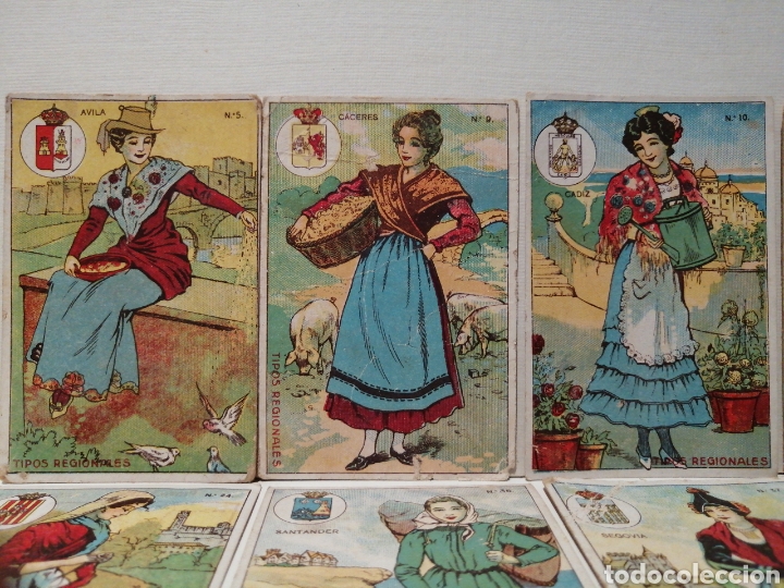 Coleccionismo cromos antiguos: Cromos Tipos Regionales Chocolates Guillen - Foto 2