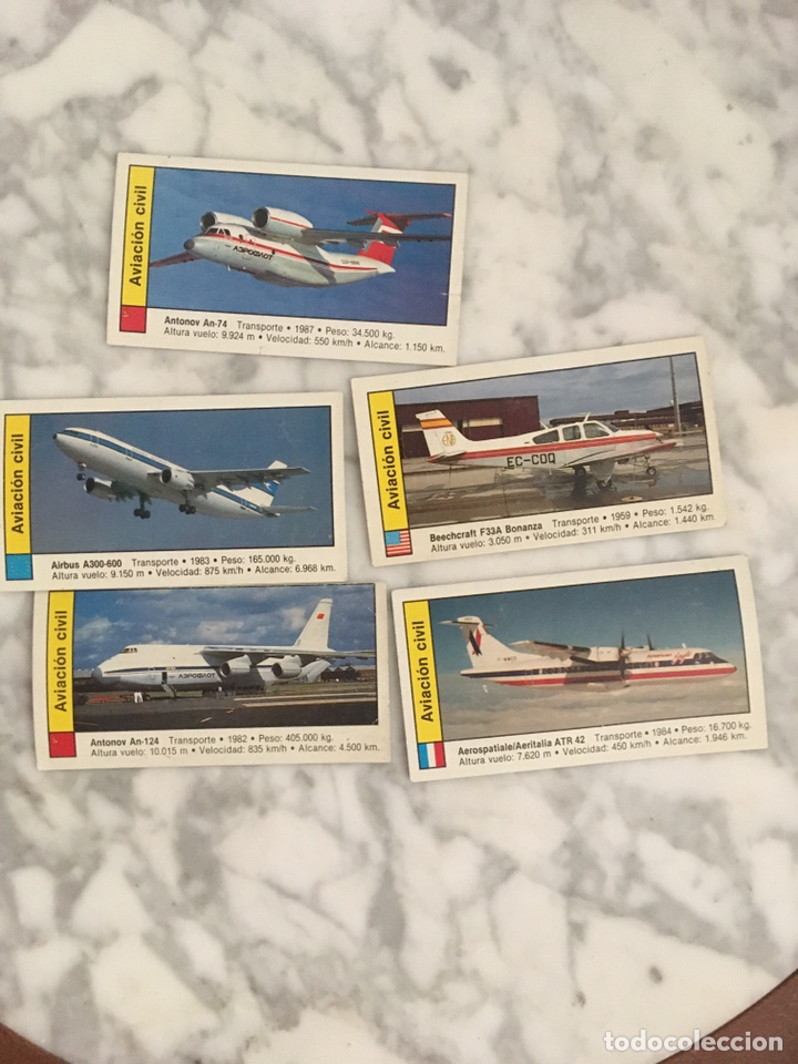 Coleccionismo cromos antiguos: 5 cromos AVIONES - Foto 1