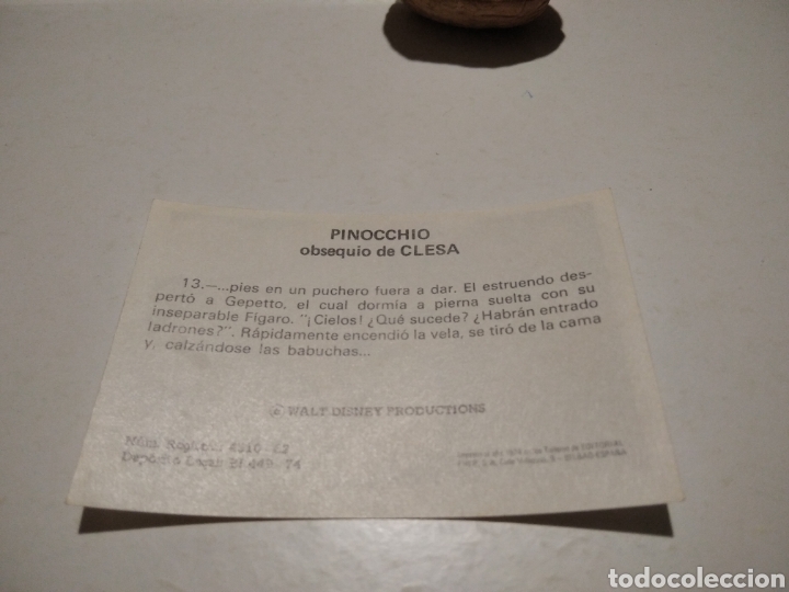 Coleccionismo cromos antiguos: Cromos Pinocho obsequio Clesa n13 - Foto 2