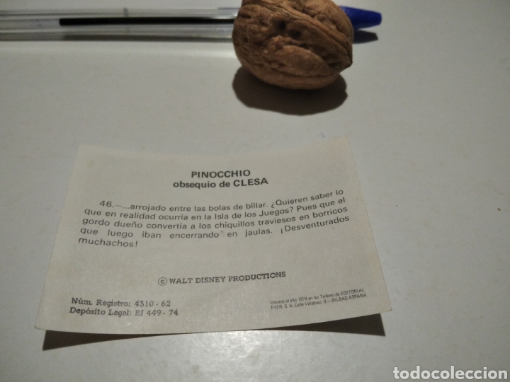 Coleccionismo cromos antiguos: Cromos Pinocho obsequio Clesa n46 - Foto 2