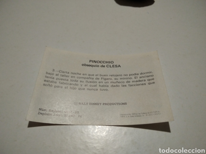 Coleccionismo cromos antiguos: Cromos Pinocho obsequio Clesa n3 - Foto 2