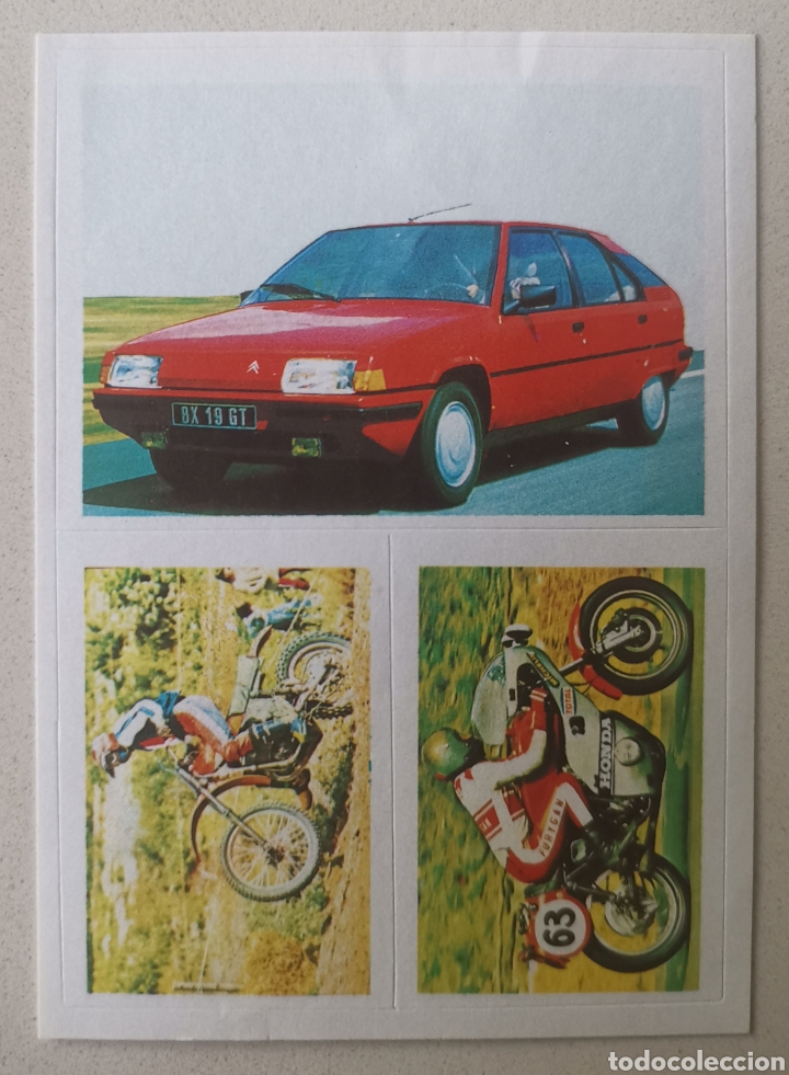 Sammeln alte Sammelbilder: Cromos Sorpresas El Cubanito - Caramelos y Golosinas - Pegatina - Motos y Coches - Citroen Honda