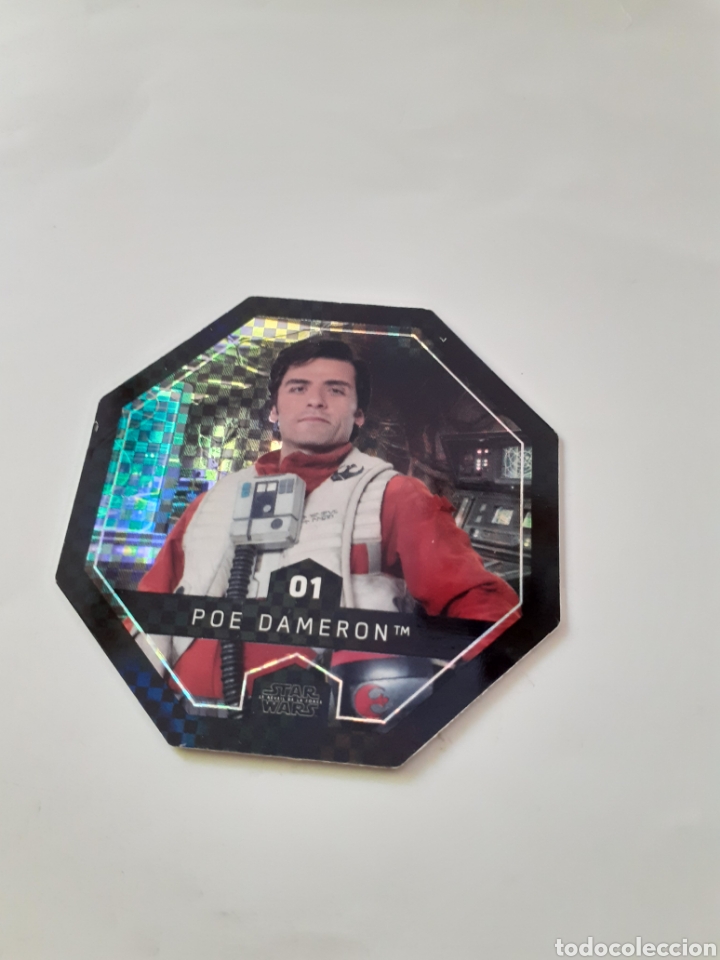 Coleccionismo cromos antiguos: Tazo star wars octogonal cosmic shells numero 1 - Foto 1