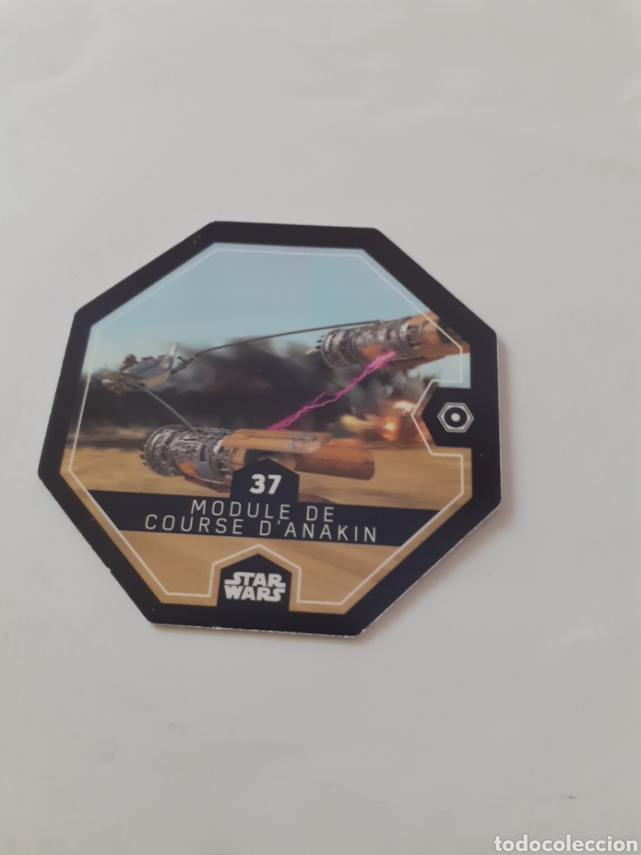 Coleccionismo cromos antiguos: Tazo star wars octogonal cosmic shells numero 37 - Foto 1
