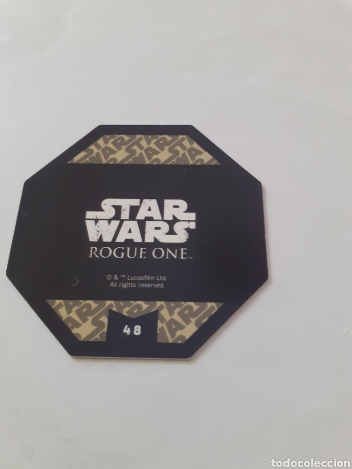 Coleccionismo cromos antiguos: Tazo star wars octogonal cosmic shells numero 48 - Foto 2