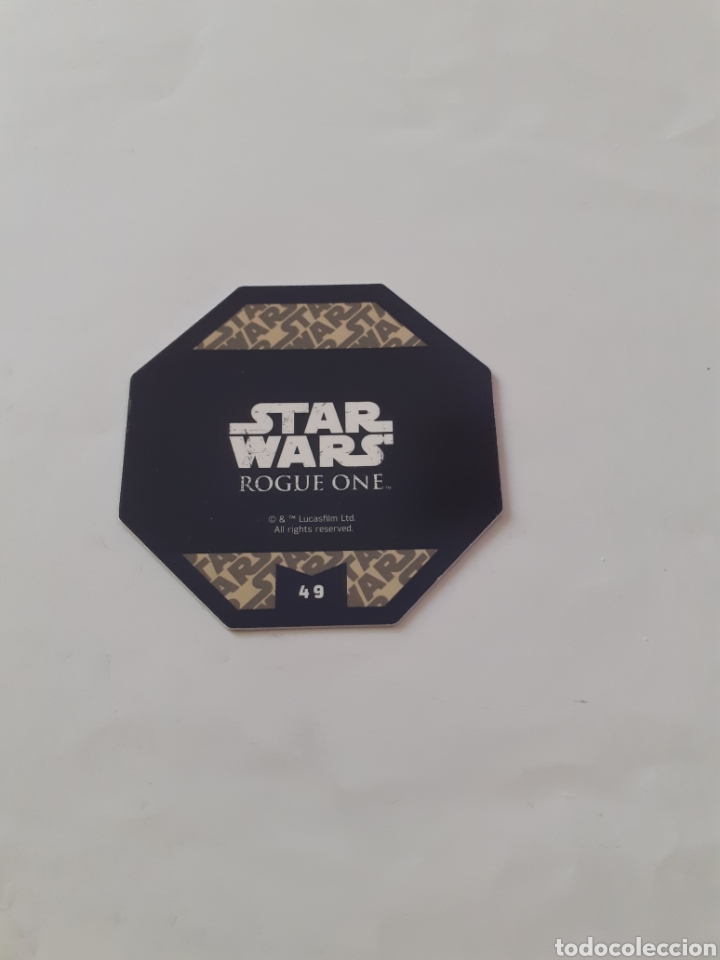 Coleccionismo cromos antiguos: Tazo star wars octogonal cosmic shells numero 49 - Foto 2