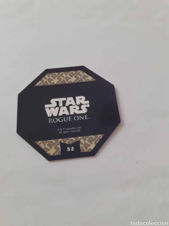 Coleccionismo cromos antiguos: Tazo star wars octogonal cosmic shells numero 52 - Foto 2