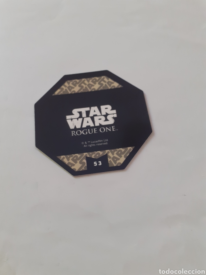 Coleccionismo cromos antiguos: Tazo star wars octogonal cosmic shells numero 53 - Foto 2