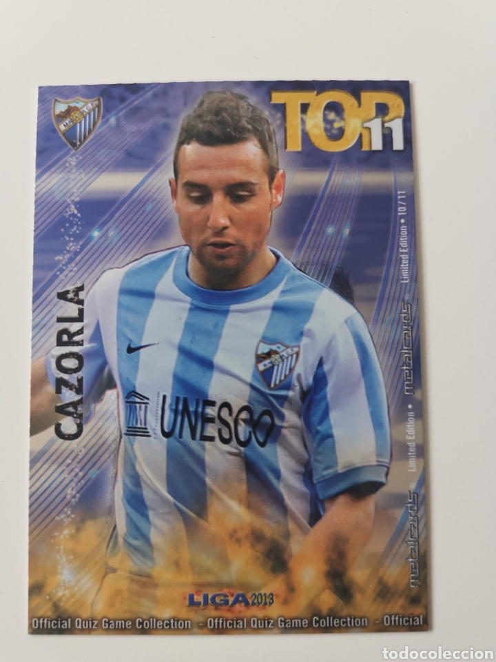 Coleccionismo cromos antiguos: Cazorla top 11 mundicromo 2012-2013 - Foto 1