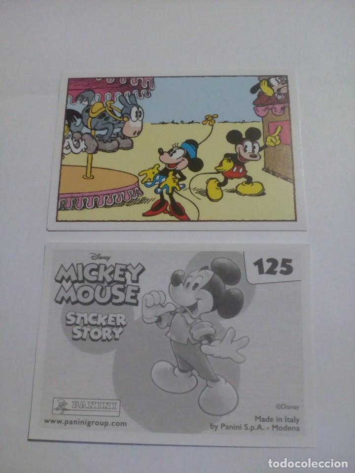 Coleccionismo cromos antiguos: Cromo de Mickey Mouse 125 Disney Sticker Story Panini