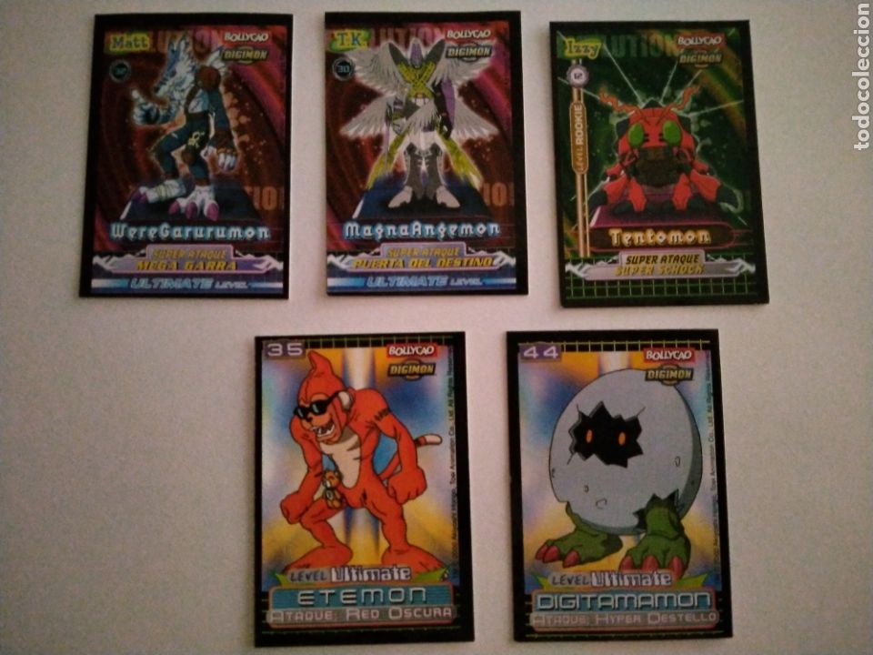 Coleccionismo cromos antiguos: 5 CROMOS DIGIMON NUMEROS 32,30,12,35 Y 44