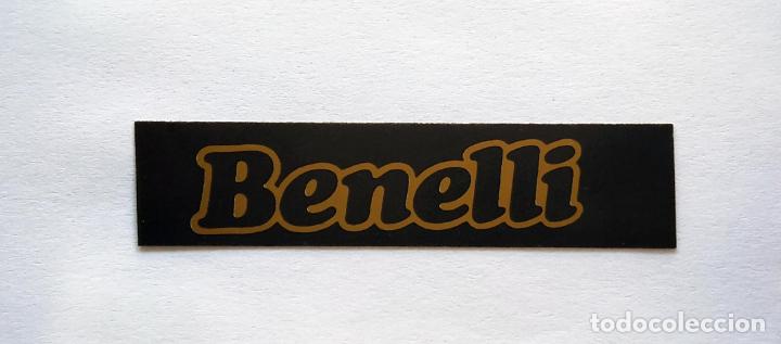 Coleccionismo Cromos antiguos: CROMO TIRA PEGATINA A TODO GAS , MARCAS DE COCHES Y MOTOS, BENELLI , 6,8 CMS LEER DESCRIPCION