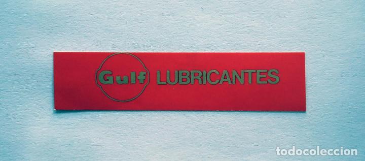 Coleccionismo Cromos antiguos: CROMO TIRA PEGATINA A TODO GAS , MARCAS DE COCHES Y MOTOS , GULF LUBRICAN , 6,8 CMS LEER DESCRIPCION
