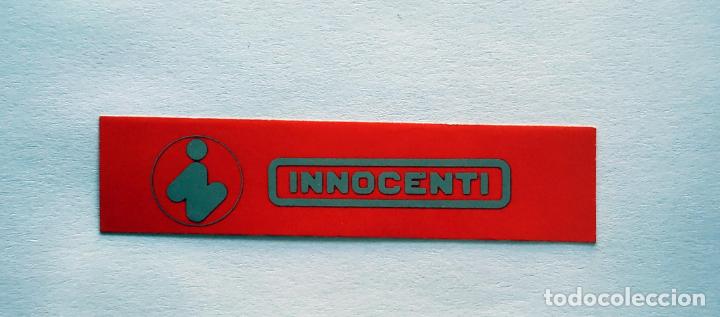 Coleccionismo Cromos antiguos: CROMO TIRA PEGATINA A TODO GAS , MARCAS DE COCHES Y MOTOS , INNOCENTI , 6,8 CMS LEER DESCRIPCION