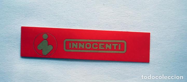Coleccionismo Cromos antiguos: CROMO TIRA PEGATINA A TODO GAS , MARCAS DE COCHES Y MOTOS , INNOCENTI , 6,8 CMS LEER DESCRIPCION