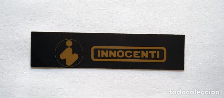 Coleccionismo Cromos antiguos: CROMO TIRA PEGATINA A TODO GAS , MARCAS DE COCHES Y MOTOS , INNOCENTI , 6,8 CMS LEER DESCRIPCION