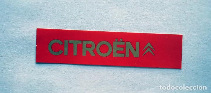 Coleccionismo Cromos antiguos: CROMO TIRA PEGATINA A TODO GAS , MARCAS DE COCHES Y MOTOS , CITROEN , 6,8 CMS LEER DESCRIPCION