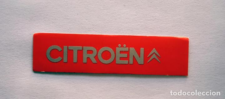 Coleccionismo Cromos antiguos: CROMO TIRA PEGATINA A TODO GAS , MARCAS DE COCHES Y MOTOS , CITROEN , 6,8 CMS LEER DESCRIPCION