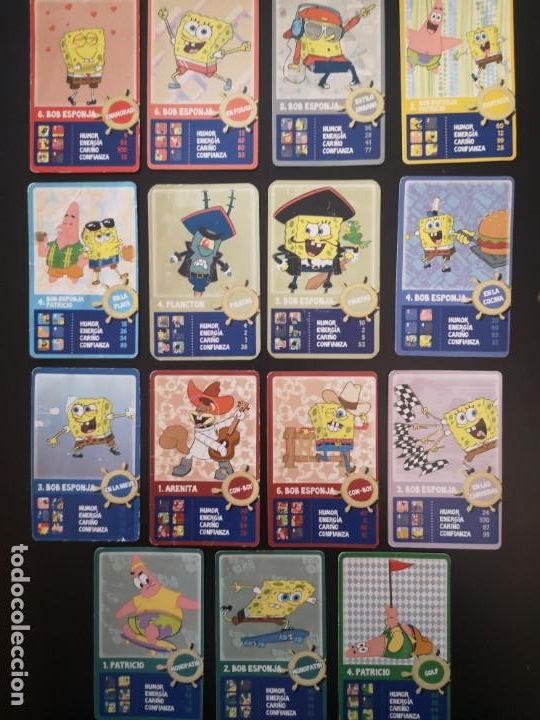 Coleccionismo cromos antiguos: LOTE de 15 CROMOS TARJETAS DE BOB ESPONJA EL CORTE INGLES (2010)