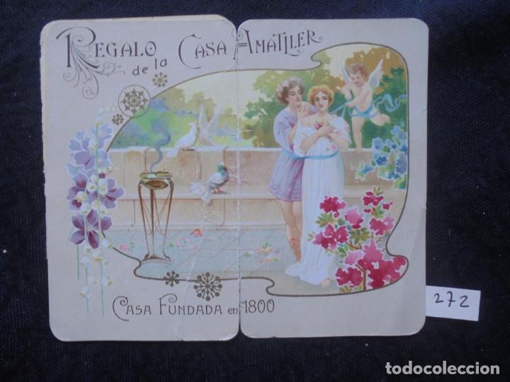 Colecionismo Cromos antigos: calendario 1910 Amatller