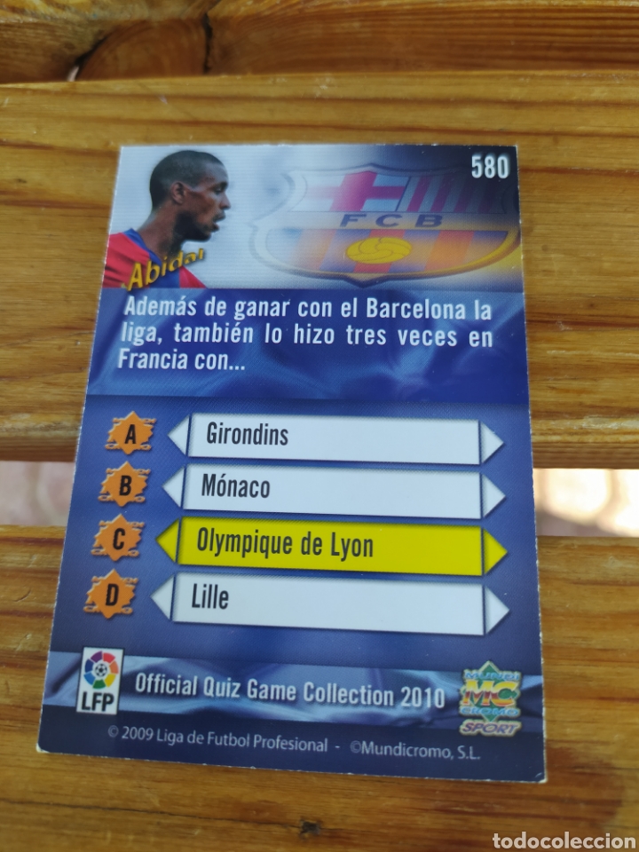 Coleccionismo cromos antiguos: Cromo top 2010 Abidal n580 - Foto 2