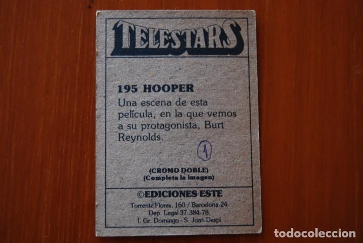 Coleccionismo cromos antiguos: Cromo Telestars N. 195. Hooper. Ediciones Este. 1978 - Foto 2