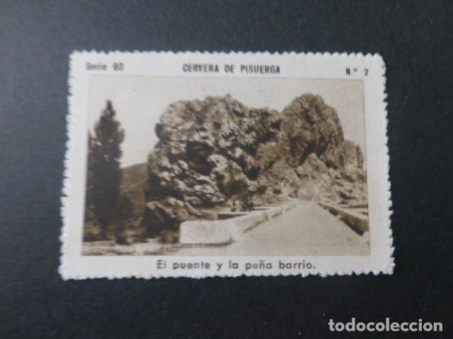 Sammeln alte Sammelbilder: CERVERA DE PISUERGA PALENCIA PUENTE Y LA PE&Ntilde;A BARRIO ANTIGUO CROMO A&Ntilde;OS 30-40