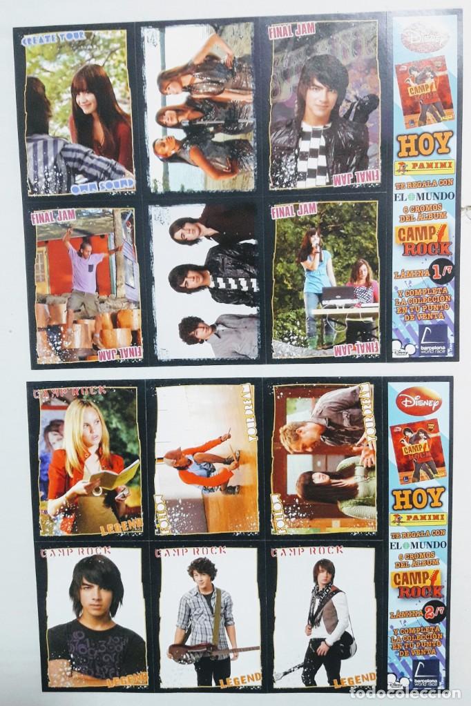 Coleccionismo cromos antiguos: 6 l&aacute;minas de cromos Camp Rock de Panini - Foto 3