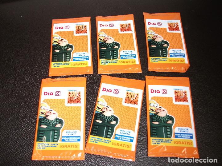 Collezionismo Figurine antiche: 6 SOBRES DE CROMOS DE GRU 3 MI VILLANO FAVORITO DEL DIA SIN ABRIR