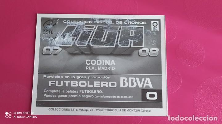 Coleccionismo cromos antiguos: CODINA REAL MADRID ESTE 07 08 2007 2008 - Foto 2