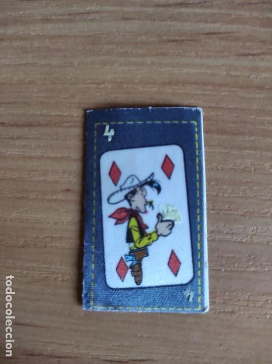 Coleccionismo Cromos antiguos: Matutano, cromo de tela tejana luminosa 12 Lucky Luke Lucky tiene suerte a&ntilde;os 80