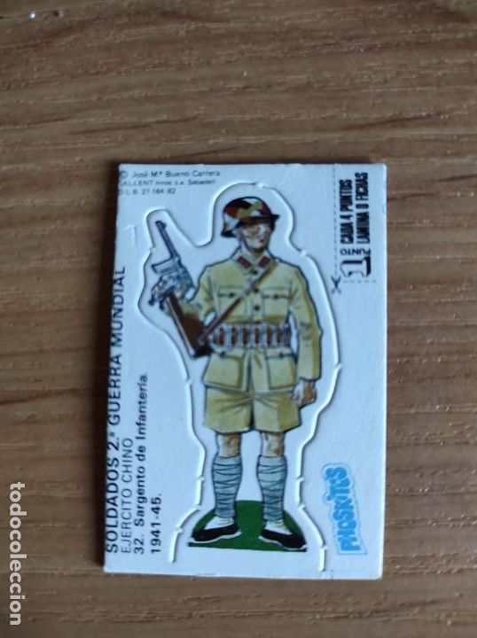 Coleccionismo Cromos antiguos: Troquelado nuevo phoskitos soldados 2a guerra mundial ej&eacute;rcito chino 32
