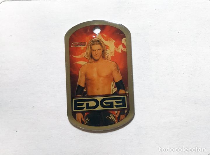 Coleccionismo Cromos antiguos: TAZO , PLACA IDENTIFICATIVA METAL TAGS WWE RAW SMACKDOWN 2007 EDGE